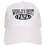 CafePress - World's Best Papa - Baseball Cap with Adjustable Closure, Unique Printed Baseball Hat