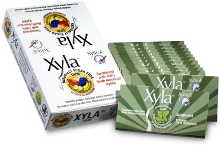 Xyla Gum with Xylitol, Spearmint, 12-Piece Packs (Pack of 6)