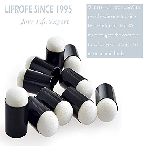 LIPROFE Finger Sponge Dauber with Storage Case for Painting Ink Crafts Chalk Card Making 8pcs