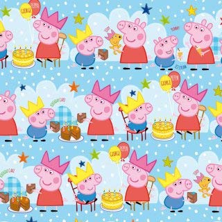 3 x Wrapping Paper Kids Pepper Pig Design