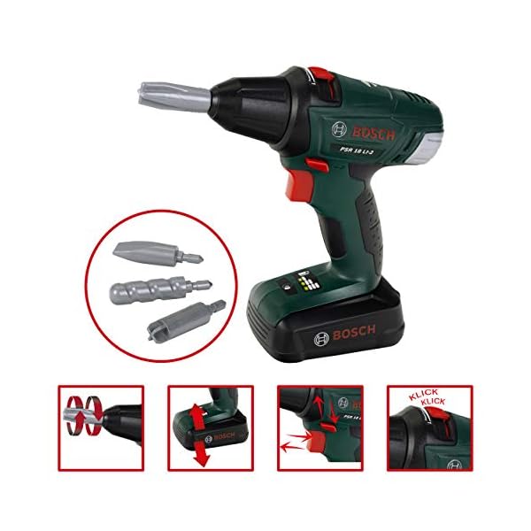 Theo Klein 8584 Bosch DIY Case with Cordless Screwdriver I Workshop set with lots of Accessories and Tools I Toys for… – Bild 4