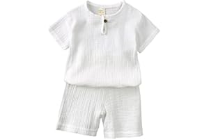 Yabijiojio Toddler Baby Boy Clothes Set Cotton Linen Summer Outfits Short Sleeve T-Shirt Shorts Set 2Pcs Boy Clothes Outfits