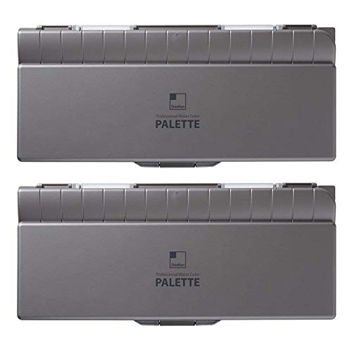 Professional Watercolor Palette, 35+2 Colors, Polycarbonate, Pack of 2