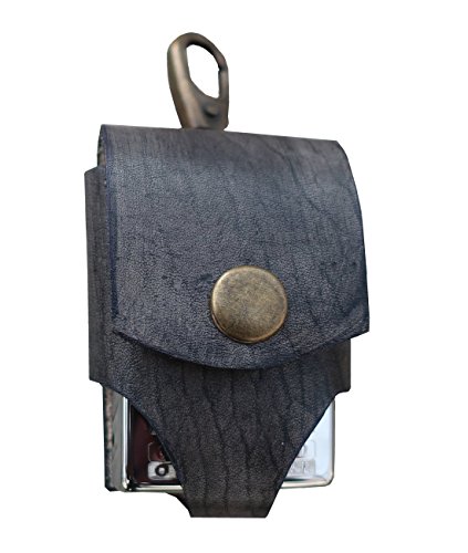 for Zippo Genuine Leather Heavy Duty Pouches Lighter Holder Case Hand Made Pouch Accessories by Ebsem (Trigger Hook, Wingate Gray)