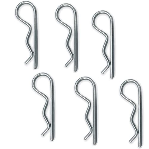 Yoliko Heavy Duty Stainless Steel R Clips (6-Pack) – Super Strong Hitch & Trailer Pin Clips, M3.5x75mm