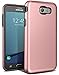 Galaxy J7 V Case, J7 Perx Case,J7V Case,J7 Sky Pro Case,Galaxy Halo Case, All Around Protection Hybrid Dual Layer Armor Phone Case Cover for Samsung Galaxy J7 2017, Rose Gold