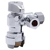 SharkBite 25558LF 1/2-Inch 3/8-Inch 1/2" Push-to-Connect x 3/8" Dual Compression Outlet Stop Valve