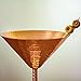 Solid Copper Martini Glass - 100% Copper, Beautifully Hand-Hammered Artisanal Barware - 10oz (1, Hammered Copper)