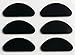 GMS Optical® Ultra Thin Flat Contour Adhesive Silicone Nose Pads for Glasses, Sunglasses, and Eye Wear - Super Sticky Backing (19mm x 6mm x 1mm)(3 Pair, Black)