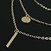 Bestpriceam Hot Sale Womens Simple Elegant Short Chain Necklace Bang Bang Multilayer Pendant (Gold)