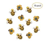 FirstCover Refrigerator Magnets 10 Pcs Decorative Cute Bees Fridge Magnets Kitchen Colorful Magnets Office Magnets Fun Magnets Whiteboard Dry Erase Board Magnets (10 Bees)