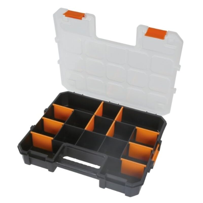 BETA 2080/DS - Small Organiser Case with 15 Compartments and 10 Removable Dividers, Ideal for Small Parts