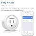 WiFi Smart Plug Outlet, 2 Pack Mini Smart Socket Compatible with Alexa and Google Home,APP Remote Control and Timer Function No Hub Required,Overload Protection,Space-Saving by JOMARTO