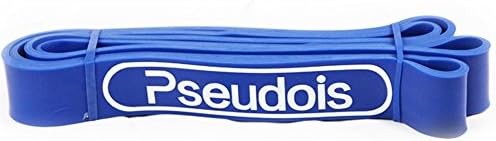 Pseudois Fitness training with flat belt tension Resistance rubber elastic belt Blue