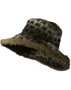 Lady's Brown Faux Fur Trim Hat - Brown W24S45A
