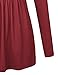 Ninedaily Women Blouses Long Sleeve Draped Scoop Neck Flattering Tunic Tops