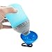 Pet Bottle, PYRUS Portable Silicone Folding Pets Bowl Travel Pet Canteen Outdoor Collapsing Water Feeding Bottles Kettle with Carabiner Clip for Dogs Cats 400 ML (Blue)
