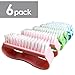 Nail Brushes For Cleaning - Fingernail and Hand Scrubber Cleaning Brushes (6 Pack) - Perfect For Foot Nails and Toes Scrub Brush - Pedicure Manicure At Home For Men Women and Kids