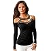 FAPIZI ♥ Women Blouse ♥ Sexy Fashion Long Sleeve Off Shoulder Women Top T Shirt Blouse (L, Black)