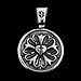 VENICEBEE Saint Mary Rose Christian Medal Cross 925 Sterling Silver Pendant Necklace