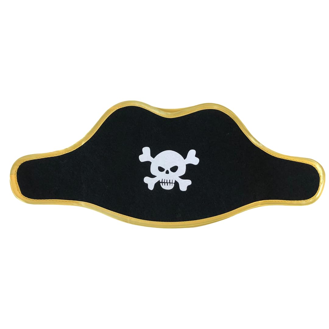 Liontouch Pirate Hat - Captain Red Stripe | Pretend Play Toy For Children And Toddlers with Skull Motive | Dress Up, Fancy Dresses & Costumes For Kids