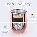 Maars Bev Stainless Steel Stemless Wine Glass Tumbler with Lid, Vacuum Insulated 12 oz Cup | Spill Proof, Travel Friendly, Fun Cocktail Drinkware - Carnation Pink