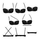Yulee Women's Multiway Convertible Strap Padded Push Up Moulded Bra 32B-38B