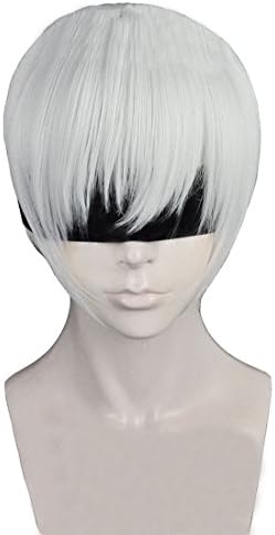 Dahee Womens Black Cosplay Boots Unsiex Wig Costume accessories For Halloween (Man, Sliver)