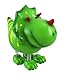Zeckos Resin Toy Banks Smiling Green Triceratops Dinosaur With Spring Legs Children`S Coin Bank 7 X 6.5 X 5 Inches Green
