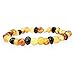 Adult Baltic Amber Bracelet (Unisex, Multicolor, 7.5 Inches) Lab-Tested 100% Certified Baltic Amber - Natural Pain Relief & Anti-Inflammatory For Migraine, Sinus, Arthritis & More