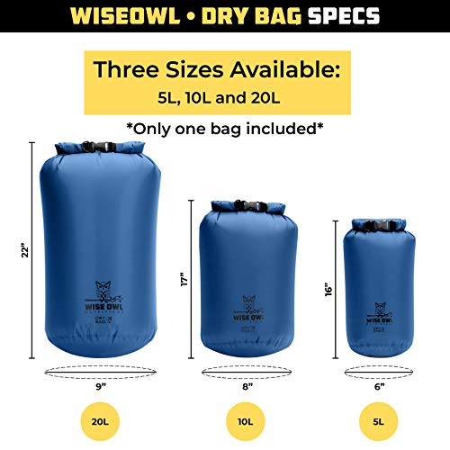 Wise Owl Outfitters Waterproof Dry Bag Fully Submersible 1pk or 3pk