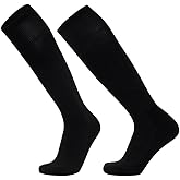 Mealah Baseball-Softball-Socks for Youth Kids Adult - Knee High Solid Multi-Sport Compression Socks
