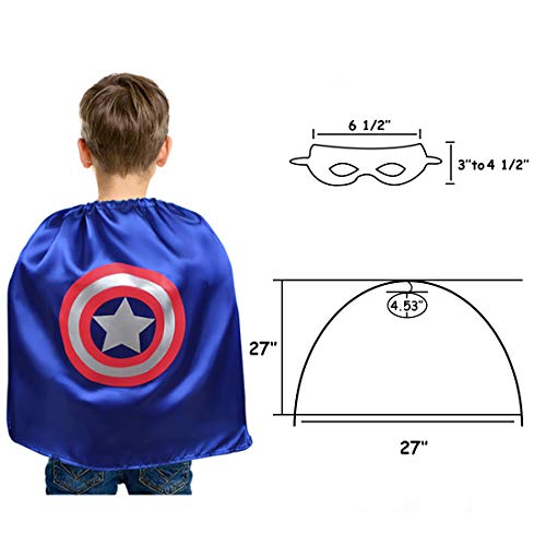 Superhero Cape and Mask for Kids Costume and Dress Up - Best Gifts (Pink and Purple)