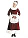 Halco Burgundy Mrs Claus Velvet Traditional Costume Size 12-14 Womens Zipper Dress Satin Apron White Long Hair Plush Trim Mop Hat Professional Jessica Kringle #7051-4