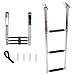 DasMarine 3 Step Ladder 316 Stainless Steel Telescoping Ladder, 900 Pound Capacity for Marine Yacht/Swimming Pool with Retaining Strap (3 Step Ladder)