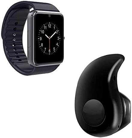 Konfianza Gt08 Bluetooth 3.0 Smart Watch & Camera with S530 Stylish Mini Bluetooth Headset with in Built Mic for All Smartphone (Assorted Colour)