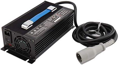 Chennly 48V 15A Golf Cart Battery Charger - Vehicle Charging Device with Round 3 Pin Connector Plug, for Club Car & Electric Motorcycle