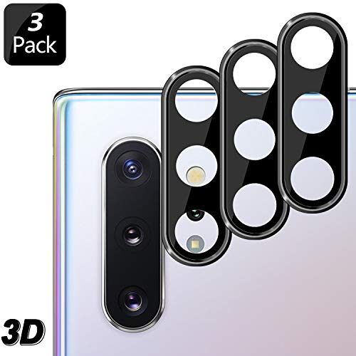 Galaxy Note 10/10 Plus Camera Lens Tempered Glass Protector(3 Pack), Anti-Scratch Ultra Thin Transparent Clear 3D Camera Lens Protective Glass Protector Compatible with Samsung Galaxy Note 10/10 Plus