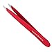 Tweezers for Eyebrows | Red | Precision Slant Tip Tweezer | For Eyebrow Shaping | Hair Removal and Ingrown Hair Treatment | Surgical Grade Stainless Steel | For Men and Women | By Tweezees