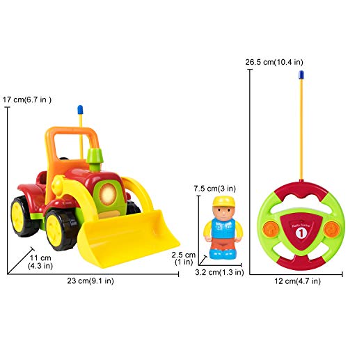 iFixer RC Radio Control Truck Toy for Toddlers Kids, Remote Control Car with Sound, Truck Yellow - Thumbnail 6