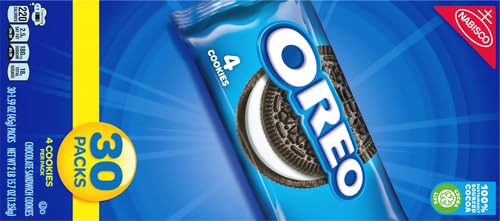 OREO CHOCOLATE SANDWICH COOKIES, 30 SNACK PACKS (4 COOKIES PER PACK)