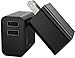 Wall Charger, ElleSye 2-Pack 2.1A/5V Dual Port USB Wall Charger Adapter Quick Charger Plug for Apple iPhone X / 8 / 8 Plus, iPad, Samsung Galaxy, HTC Nexus Moto Blackberry, Bluetooth Speaker Headset