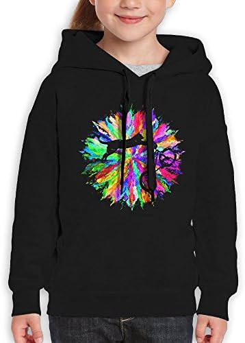 Cat On Cycling Bicycle Boys Hipster Hooded Sweatshirts Cotton Pullover Hoodies XL