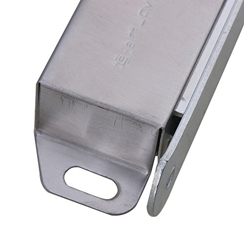 RDEXP 55x25x13mm Silver Stainless Steel Magnetic Cabinet Cupboards & Door Latch Catch Closures with Screws Set of 20