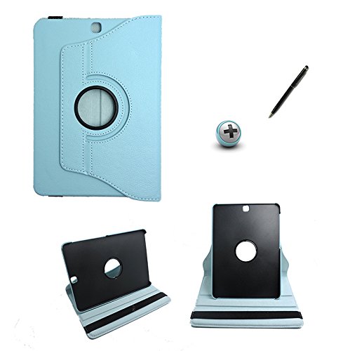 Capa Case Galaxy Tab S2 - 9.7´ T810/T815 Giratória 360 / Caneta Touch (Azul Claro)