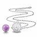 Eudora Harmony Bola Summer Daisy Flower Pendant Necklace 18mm Angel Chime & 30'' Chain