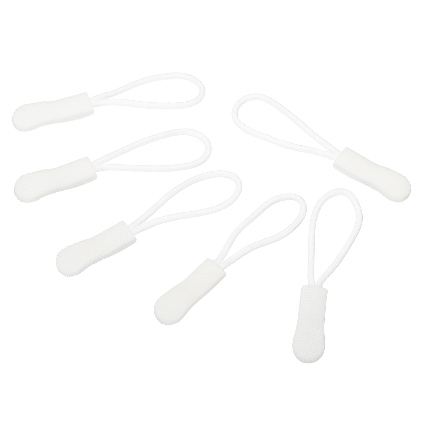 PATIKIL Zipper Pulls Replacement, 30 Pack Extension Cord Handle Fix Tab Tag Extender Fixer Puller for Luggage Backpacks Jackets, White