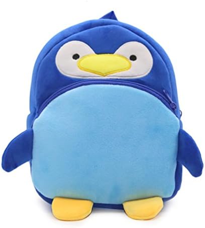 AHCUTE Toddler Backpack Animal Plush Cute Nursery Shoulder Backpack Travel Bag for Baby 1-2 Years Penguin
