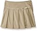 French Toast Big Girls' Pleated Scooter with Gross Grain Ribbon, Khaki, 14
