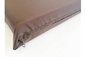 DOGBED4LESS 2X Pack Deluxe Brown Taffeta Fabric 100% Washable Waterproof Resistant Replacement Dog Bed Zippered Duvet Case - Covers ONLY (40x35x4 (44x39) Inches)